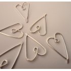 La Jewellery Recycled Silver Heart Page Savers