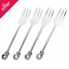 Created Knotted Pastry Forks - Set of 4