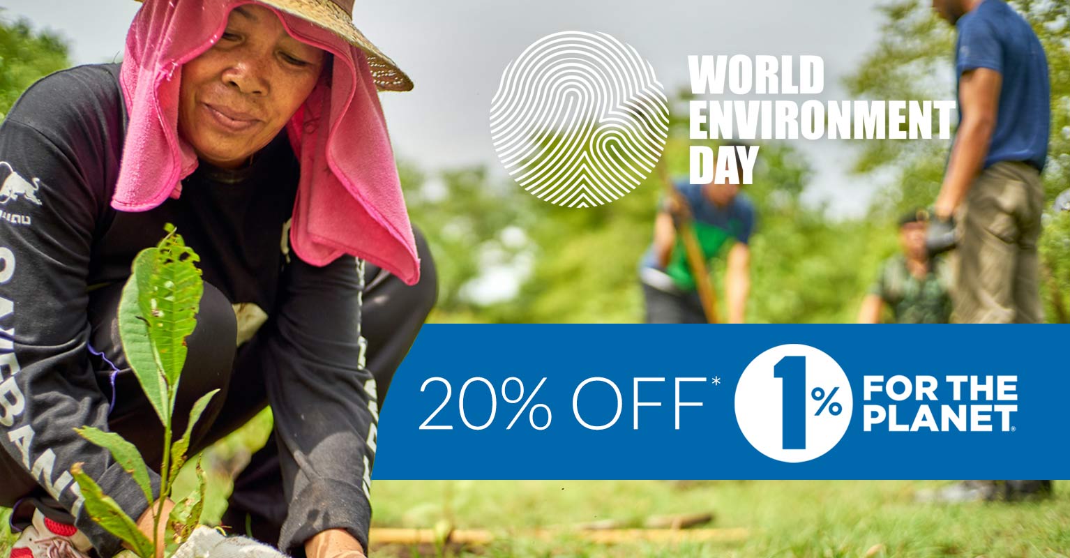 World Environment Day - enjoy 20% off 1% For The Planet brands*