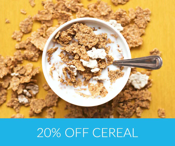 20% Off Cereals*