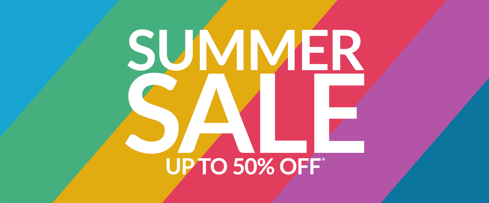 Up to 50% off in the Summer Sale - while stocks last!