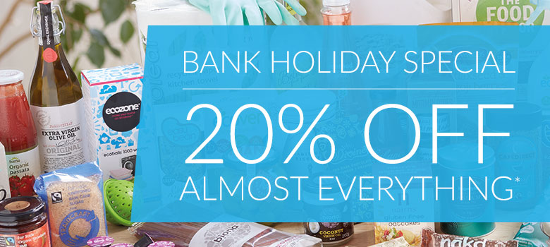 Bank Holiday Weekend Special! 20% off almost everything in store