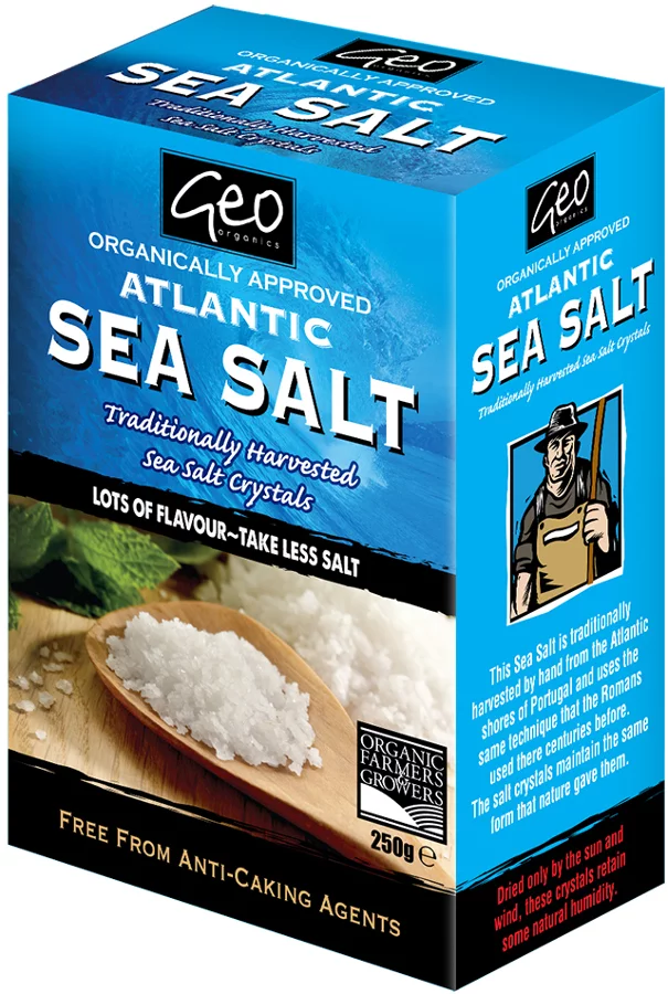 Geo Organics Atlantic Sea Salt 250G - Tesco Groceries