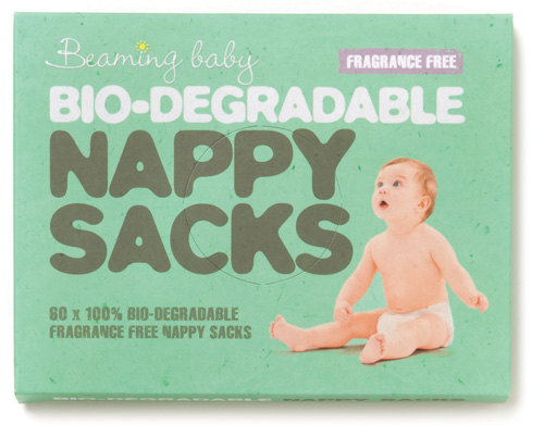 Beaming Baby Nappy Sacks Fragrance Free 60s Pieces Pack of 3