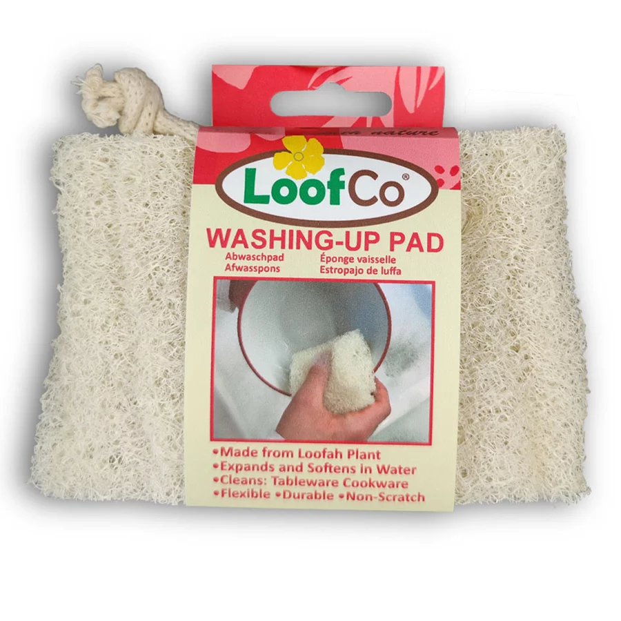LoofCo Washing Up Pad Natural Loofah Dishcloth Sponge 
