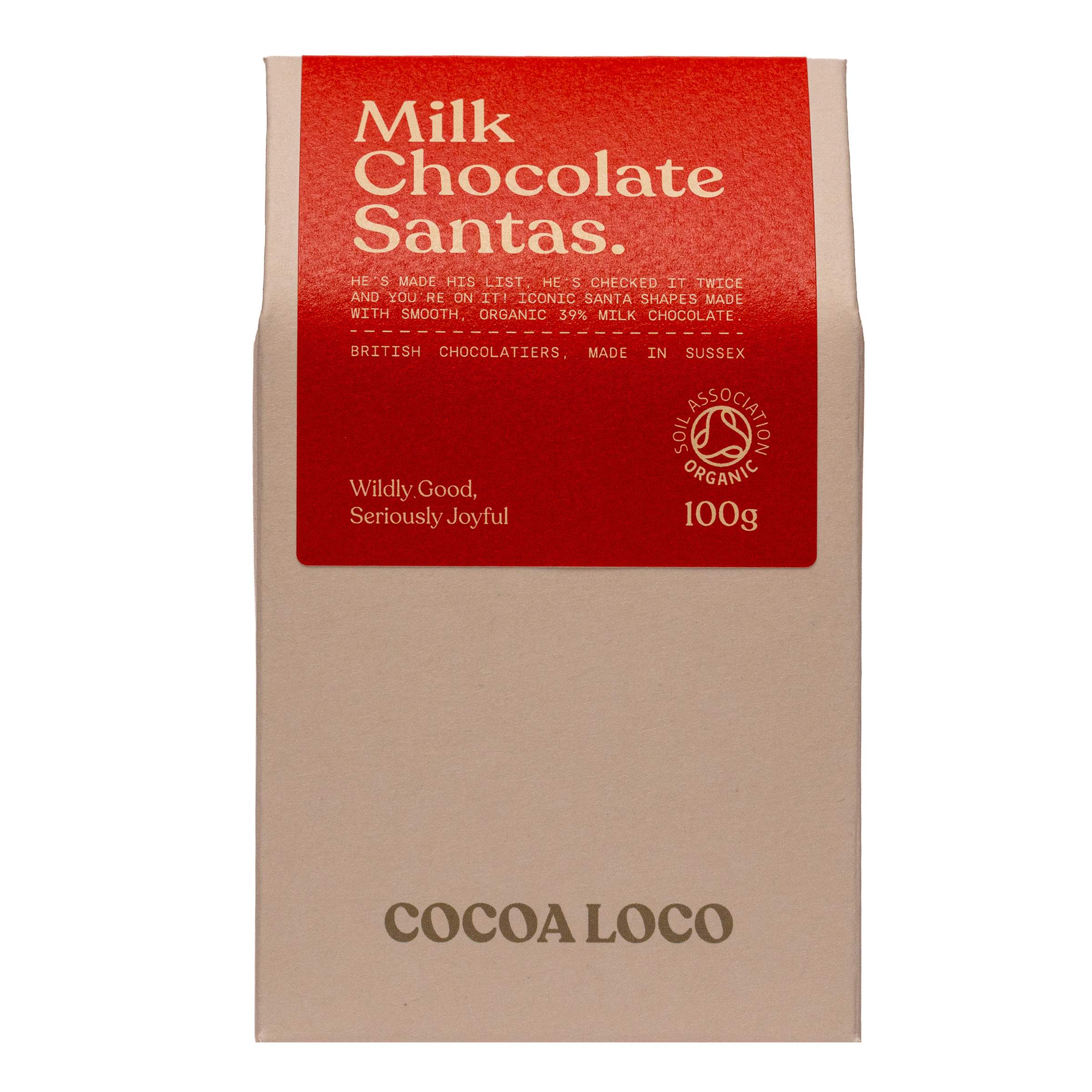 Cocoa Loco Milk Chocolate Santas - 100g
