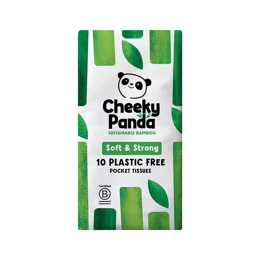 The Cheeky Panda Fazzoletti In Bambù, 10 Pezzi, Senza Plastica, Ecologici, Super Morbidi, Robusti E Durevoli - 7