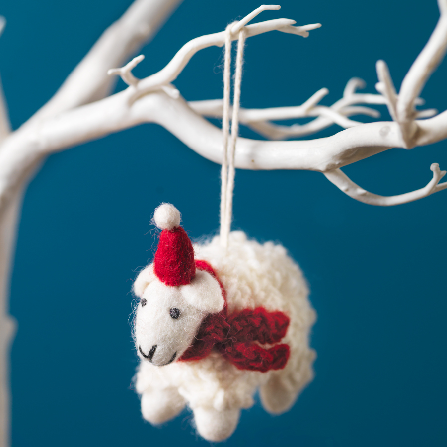 Hanging Christmas Decoration - Sheep - Pachamama