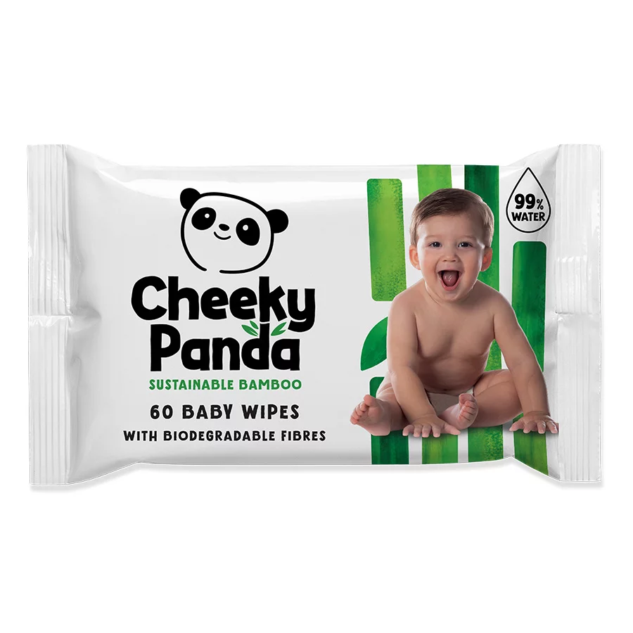 The Cheeky Panda Biodegradable Bamboo Baby Wipes - 60 Wipes - The