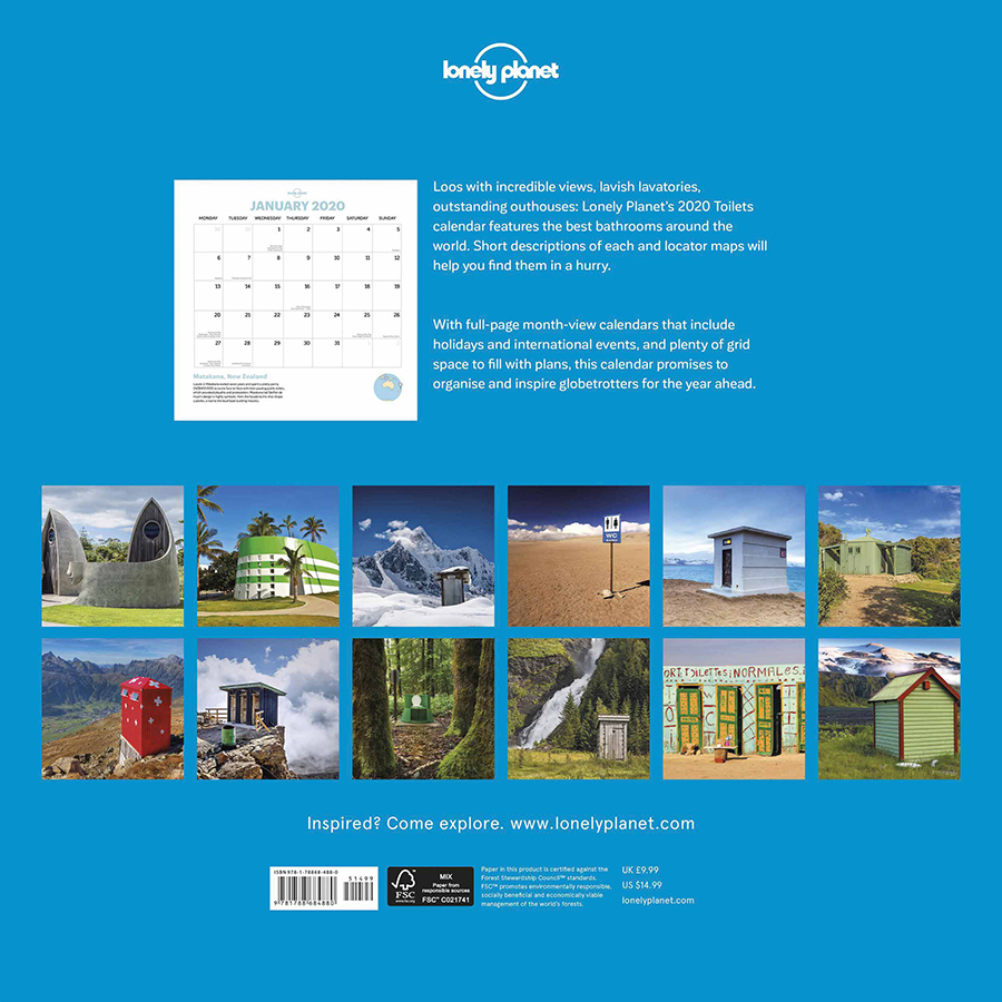 Lonely Planet Toilets 2020 Wall Calendar - Lonely Planet