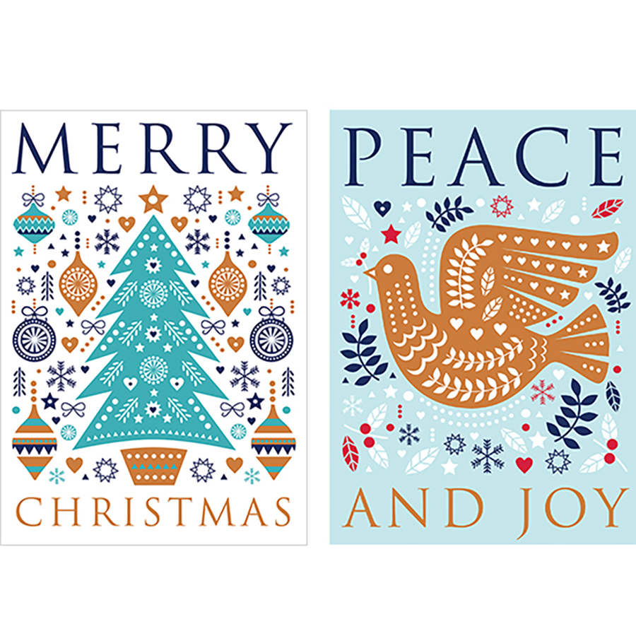 Help for Heroes Peace & Joy Christmas Cards Pack of 10 Help for Heroes