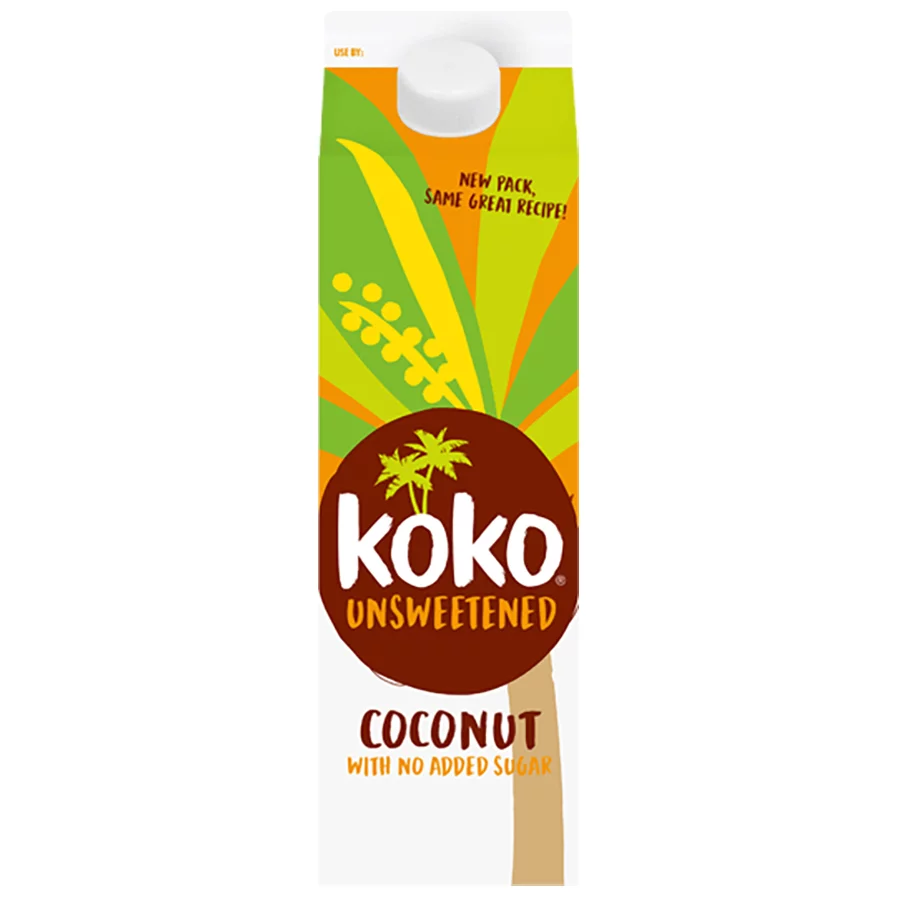 Koko Dairy Free Coconut Milk Drink Unsweetened - 1L - Koko Dairy Free