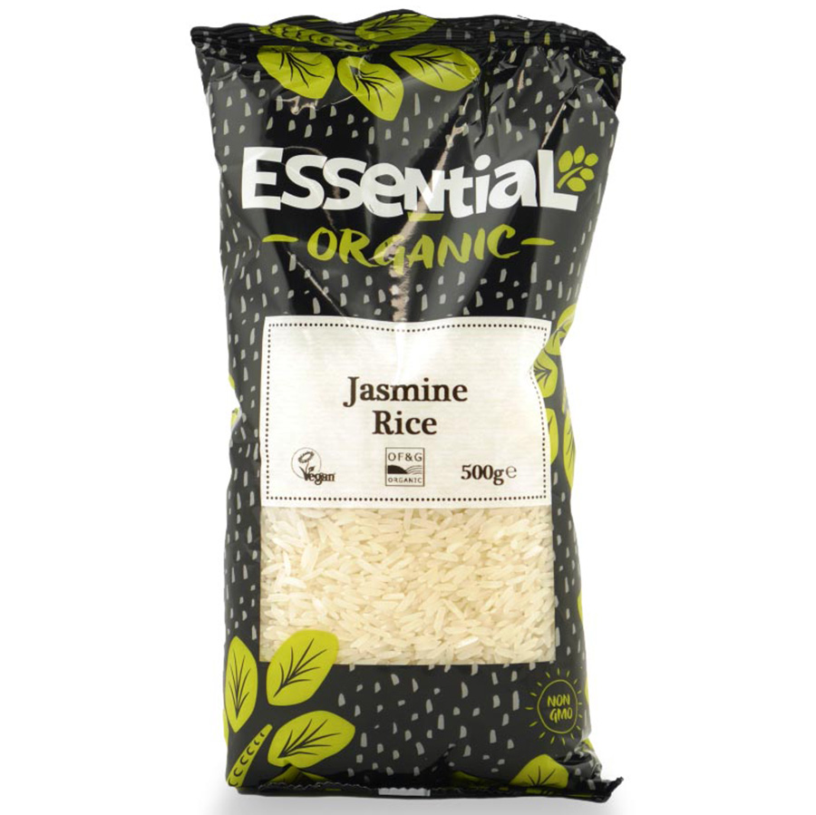 Wholefood Earth Organic Jasmine White Rice 500g – GMO Free, Vegan, Certified Organic