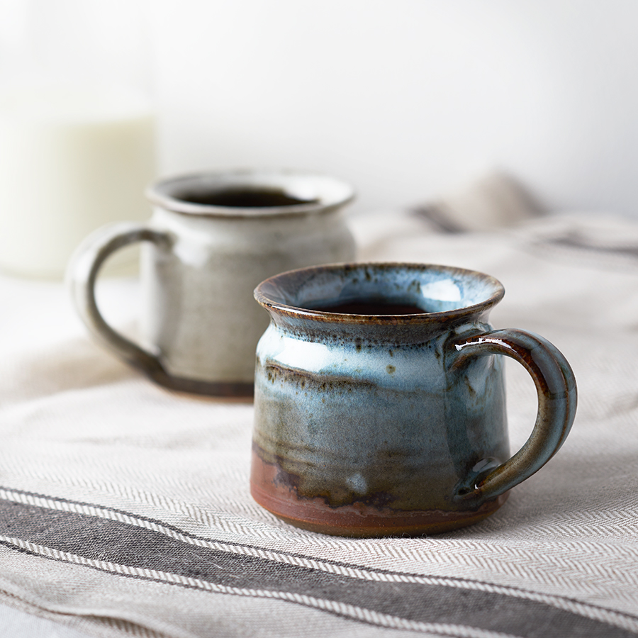 Handmade Ceramic  Speckled Mug  White Natural Collection 