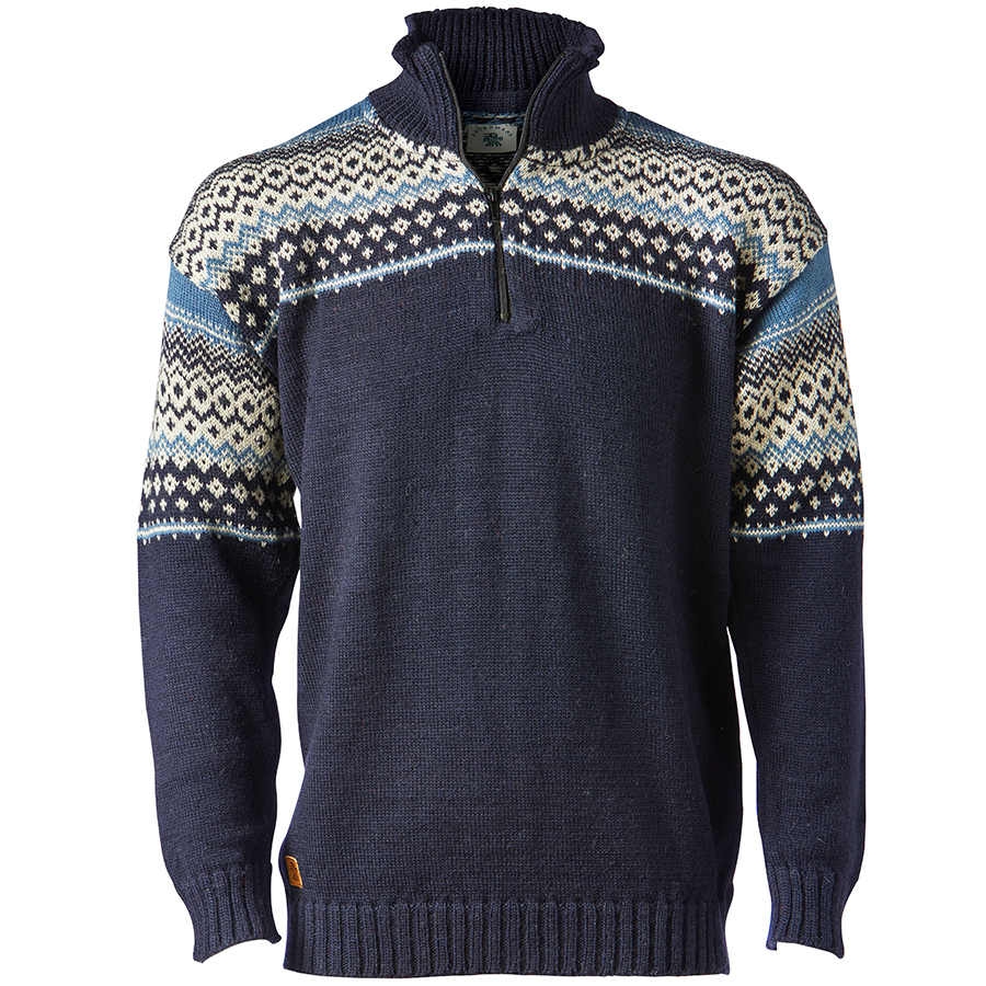 Mens Nordic Sweater - Blue - Pachamama - Ethical Superstore