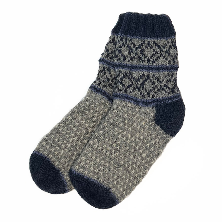 Tromso Sofa Socks - Navy - Pachamama - Ethical Superstore