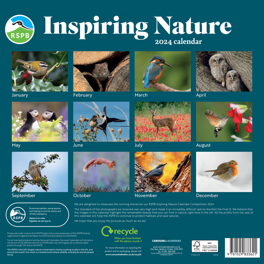 RSPB Inspiring Nature 2024 Wall Calendar RSPB   581168 Rspb Inspiring Nature 2024 Wall Calendar 5 