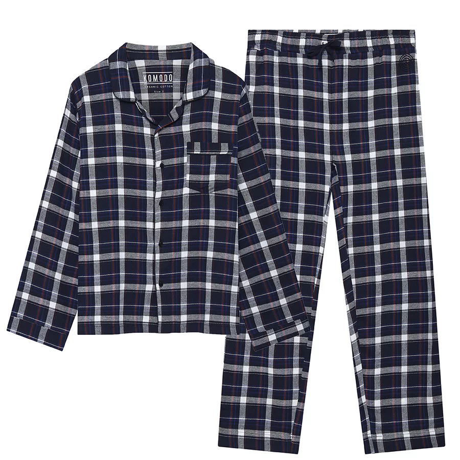 Komodo Mens Jim Jam Pyjama Set - Dark Navy - Komodo