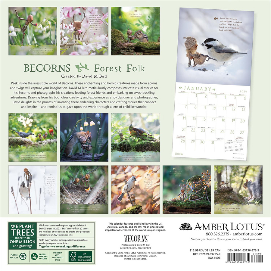 becorns-forest-folk-2024-wall-calendar-amber-lotus