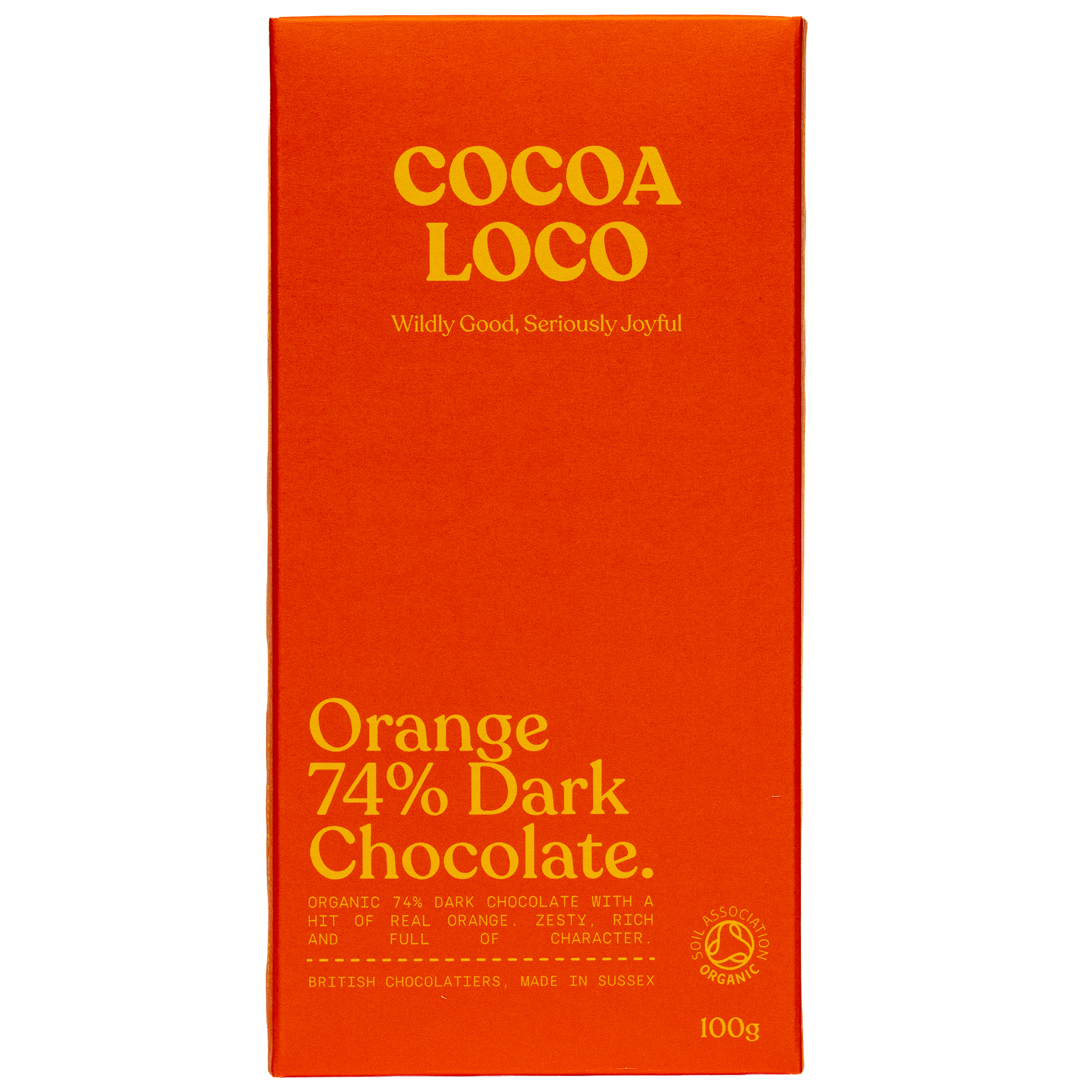 Cocoa Loco Organic Dark Chocolate & Orange Bar - 100g