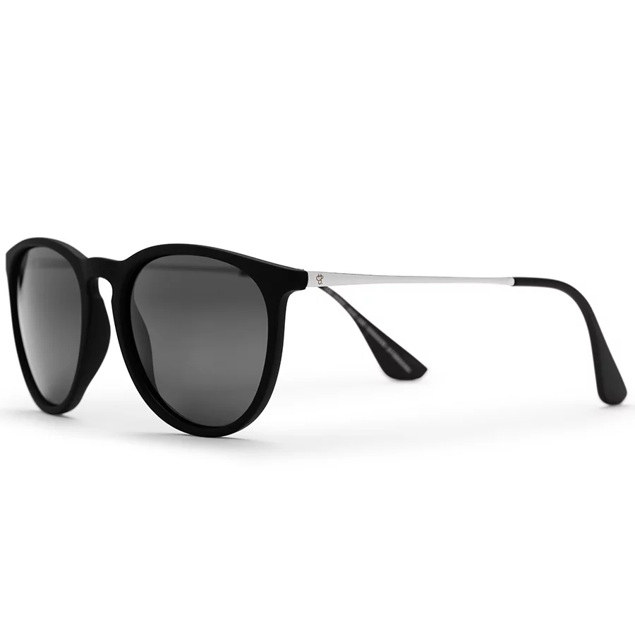 CHPO Unisex Roma Sonnenbrille – Schwarzer Rahmen, Polarisierte Gläser UV400, Aus 100% Recyceltem Plastik