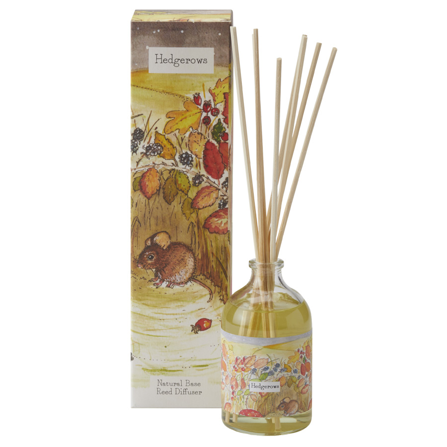 Wildlife Illustrated Natural Reed Diffuser - Hedgerows - 60g - Natural ...