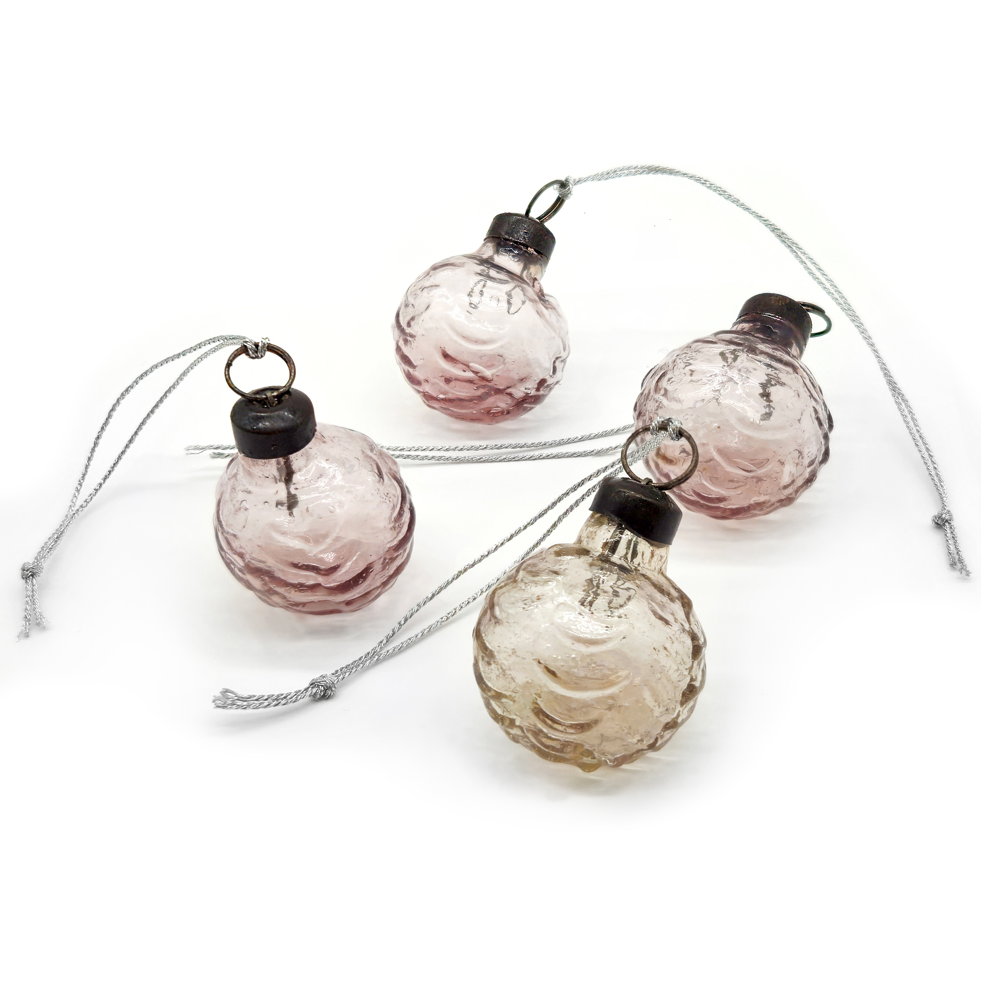 Recycled Glass Baubles - Set of 15