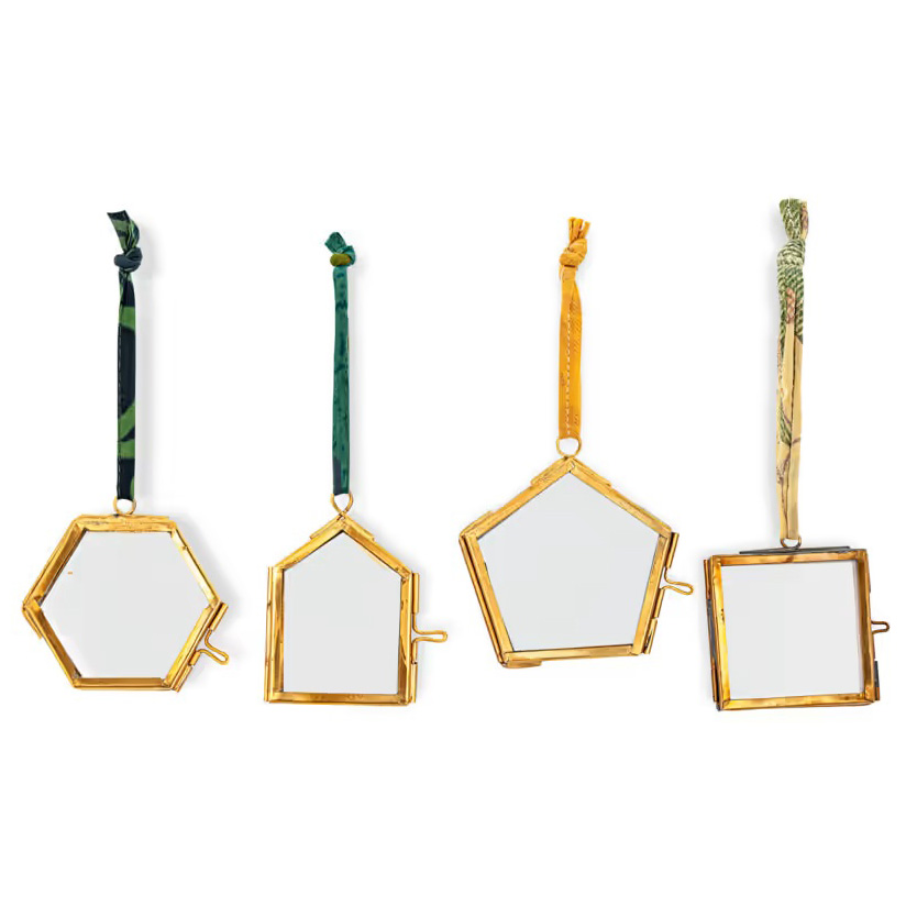 Tiny Kiko Aged Antique Frame Decorations - Set of 4