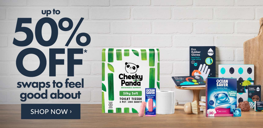 Swaps to feel good about - up to 50% off*