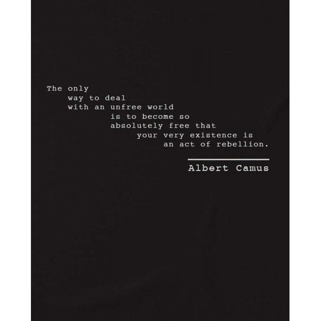 Albert Riot All Riot Albert Camus Rebellion Organic T-Shirt - Black - All Riot