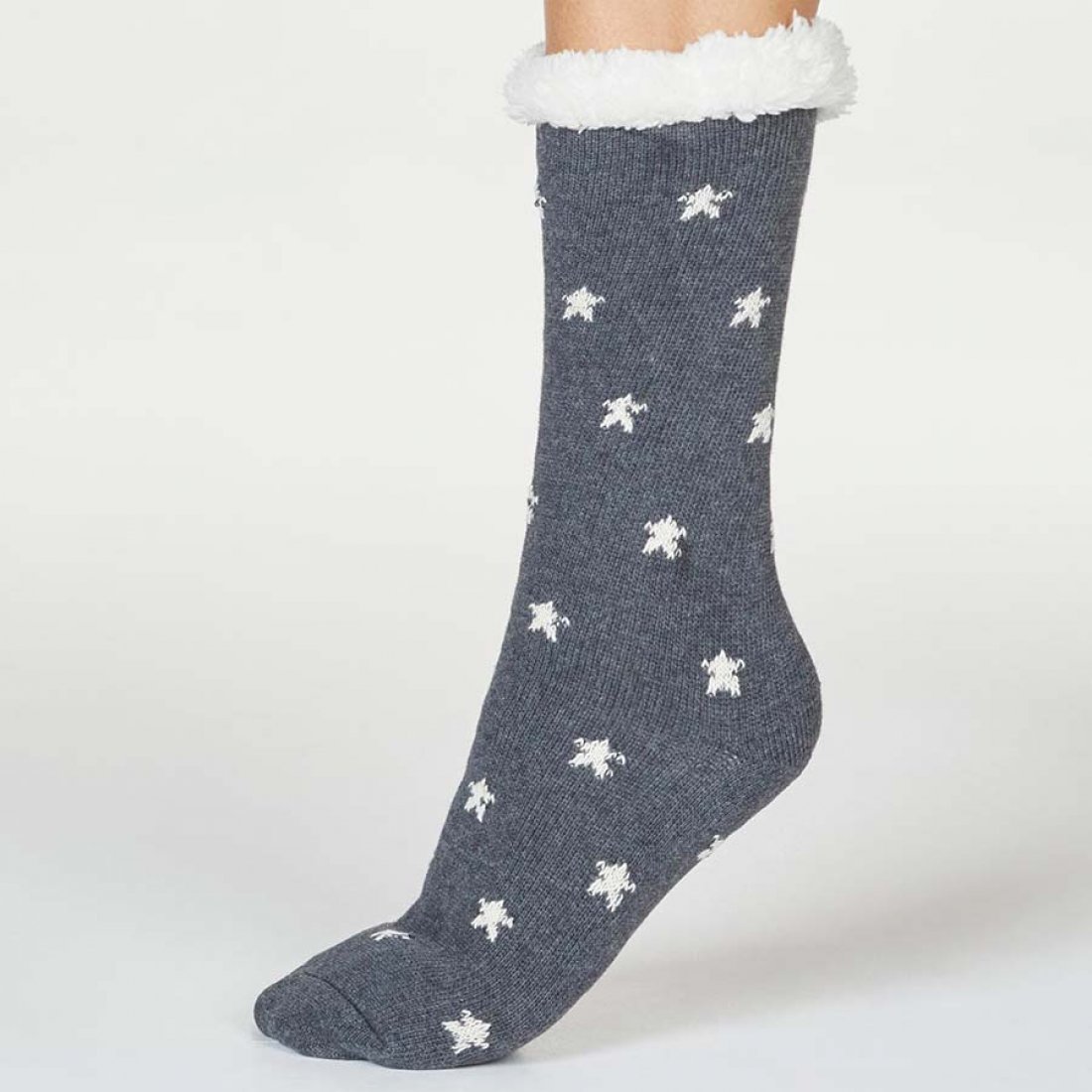 Thought Dark Grey Marle Brittany Cabin Socks - UK 4-7 - Thought