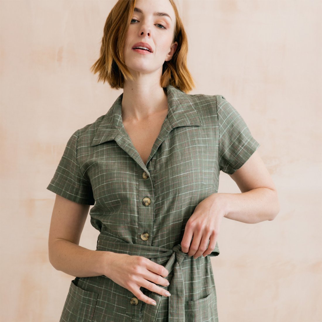 Mult Rmew Lily & Me Josie Multi Check Jumpsuit - Laurel - Lily & Me