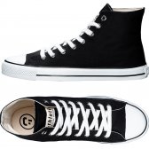 Ethletic Fairtrade Hi Top Trainers - Black & White