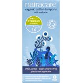 Natracare Organic Cotton Tampons with Applicator - Regular - Pack of 16