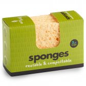 ecoLiving Compostable Dish Sponge - Pack of 2