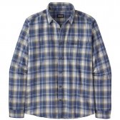 Patagonia Cotton in Conversion Fjord Flannel Shirt - Current Blue