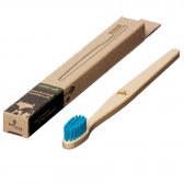 ecoLiving Kids Beech Wood Toothbrush - Fox - Blue Bristles