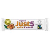 Tropical Wholefoods Just 5 Organic & Fairtrade Snack Bar - Apricot & Almond - 8 x 40g