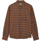 Komodo Santi Check Flannel Shirt - Chestnut
