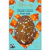 Divine Caramel & Crunch Flat Milk Chocolate Easter Egg - 100g