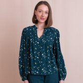 Nomads EcoVero Pintuck Blouse - Teal