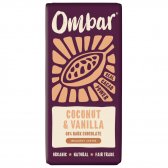 Ombar Coconut & Vanilla Dark Chocolate Bar - 70g