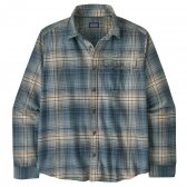 Patagonia Mens Long-Sleeved Lightweight Fjord Flannel Shirt - Summit Blue