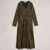White Stuff Reese Organic Button Through Dress - Green