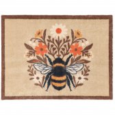 Bumblebee Trust Floral Beige Doormat - 65x85