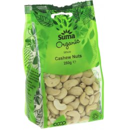 Suma Prepacks Organic Whole Cashews - 250g