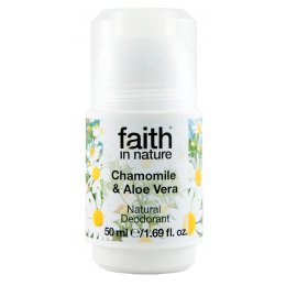 Faith In Nature Roll-on Deodorant - Aloe Vera & Chamomile - 50ml