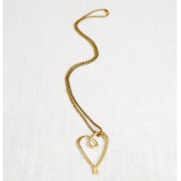 La Jewellery Recycled Brass Love Necklace