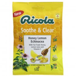 Ricola Swiss Herbal Drops Bag - Honey, Lemon & Echinacea - 75g