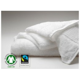 Fair Trade & Organic White Bath Mat